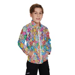 Floral Flowers Kids  Windbreaker by artworkshop