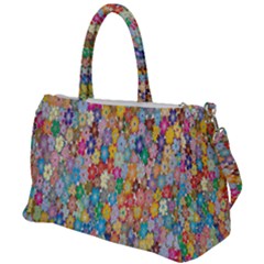 Floral Flowers Duffel Travel Bag by artworkshop