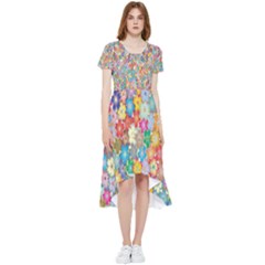 Floral Flowers High Low Boho Dress by artworkshop