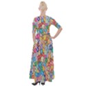 Floral Flowers Half Sleeves Maxi Dress View2