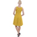 Hexagons Yellow Honeycomb Hive Bee Hive Pattern Knee Length Skater Dress View2