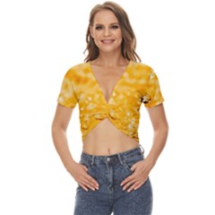 Water Twist Front Crop Top by artworkshop