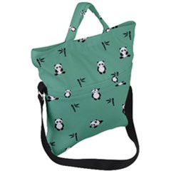 Pandas Pattern Fold Over Handle Tote Bag by artworkshop