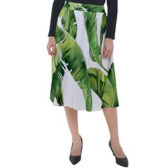 Sheets Tropical Plant Palm Summer Exotic Classic Velour Midi Skirt  by artworkshop