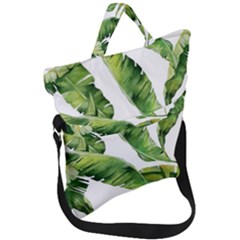 Sheets Tropical Plant Palm Summer Exotic Fold Over Handle Tote Bag by artworkshop