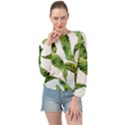 Sheets Tropical Plant Palm Summer Exotic Banded Bottom Chiffon Top View1