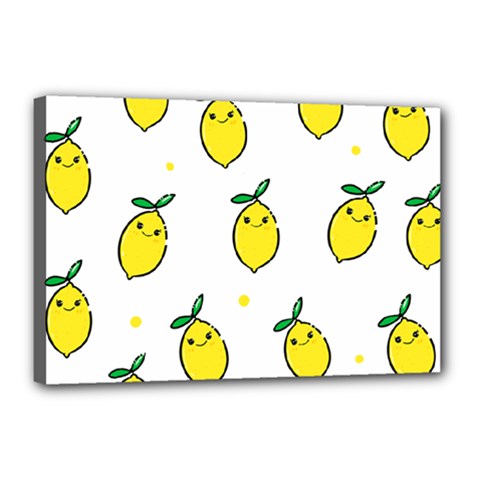 Pattern Lemon Texture Canvas 18  X 12  (stretched) by artworkshop