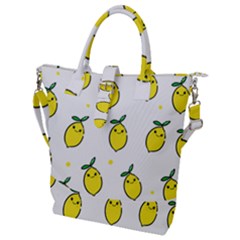 Pattern Lemon Texture Buckle Top Tote Bag by artworkshop