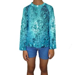 Bubbles Water Bub Kids  Long Sleeve Swimwear by artworkshop