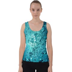 Bubbles Water Bub Velvet Tank Top by artworkshop