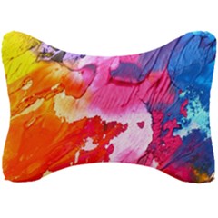 Colorful Painting Seat Head Rest Cushion by artworkshop