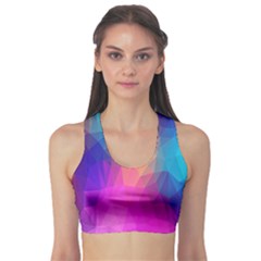 Triangles Polygon Color Sports Bra by artworkshop