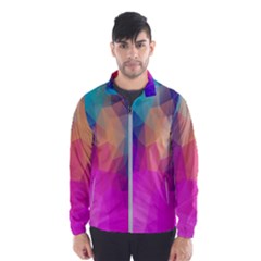 Triangles Polygon Color Men s Windbreaker by artworkshop