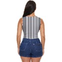 Barcode Pattern Women s Sleeveless Wrap Top View4