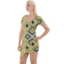 Abstract pattern geometric backgrounds   Short Sleeve Asymmetric Mini Dress View1