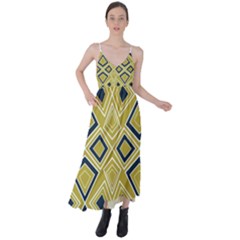 Abstract Pattern Geometric Backgrounds   Tie Back Maxi Dress by Eskimos