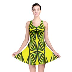 Abstract Pattern Geometric Backgrounds Reversible Skater Dress by Eskimos