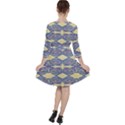 Abstract pattern geometric backgrounds  Quarter Sleeve Ruffle Waist Dress View2