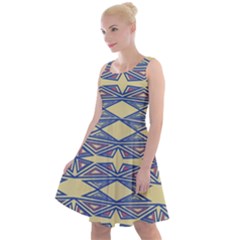 Abstract Pattern Geometric Backgrounds  Knee Length Skater Dress by Eskimos