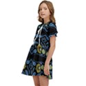 Folk flowers print Floral pattern Ethnic art Kids  Sweet Collar Dress View3