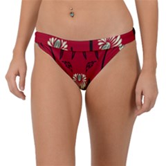 Folk Flowers Print Floral Pattern Ethnic Art Band Bikini Bottom by Eskimos