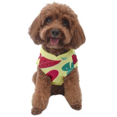 Watermelon Leaves Cherry Background Pattern Dog Sweater by nate14shop