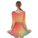 Colorful Rainbow Long Sleeve Velvet Skater Dress View2