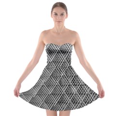 Grid Wire Mesh Stainless Rods Metal Strapless Bra Top Dress by artworkshop