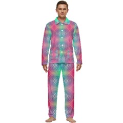 Infinity Circles Men s Long Sleeve Velvet Pocket Pajamas Set by Thespacecampers