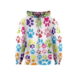 Paw Print Kids  Zipper Hoodie by artworkshop