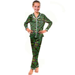 Stringy Time Kid s Satin Long Sleeve Pajamas Set by Thespacecampers