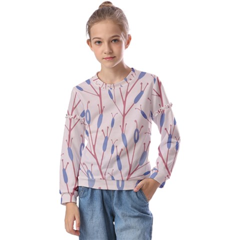 Abstract-006 Kids  Long Sleeve Tee With Frill  by nate14shop