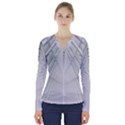 Architecture Building V-Neck Long Sleeve Top View1