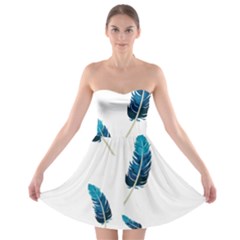 Feather Bird Strapless Bra Top Dress by artworkshop