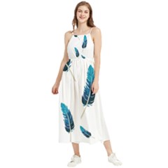 Feather Bird Boho Sleeveless Summer Dress by artworkshop