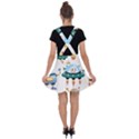 Vector-set-funny-robots-cartoon Velvet Suspender Skater Skirt View2