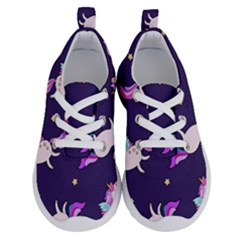 Fantasy-fat-unicorn-horse-pattern-fabric-design Running Shoes by Jancukart