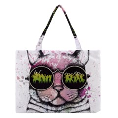 Black-cat-head Medium Tote Bag by Jancukart