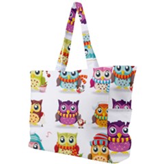 Cartoon-cute-owl-vector Simple Shoulder Bag by Jancukart