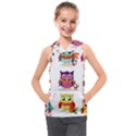 Cartoon-cute-owl-vector Kids  Sleeveless Hoodie View1