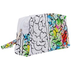 Brain-mind-psychology-idea-drawing Wristlet Pouch Bag (large) by Jancukart