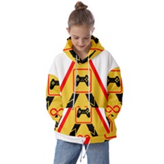 Gamer-geek-video-game-sign-fan Kids  Oversized Hoodie by Jancukart