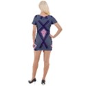 Abstract pattern geometric backgrounds  Short Sleeve Asymmetric Mini Dress View2