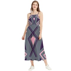 Abstract Pattern Geometric Backgrounds  Boho Sleeveless Summer Dress by Eskimos