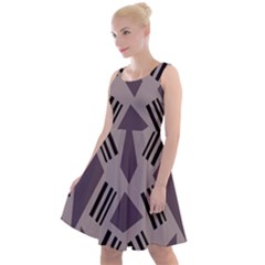 Abstract Pattern Geometric Backgrounds   Knee Length Skater Dress by Eskimos