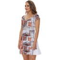 Rag-flats-onion-flats-llc-architecture-drawing Graffiti-architecture Short Sleeve Tiered Mini Dress View2