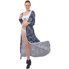 Internet Planet Drinks Maxi Chiffon Beach Wrap by artworkshop