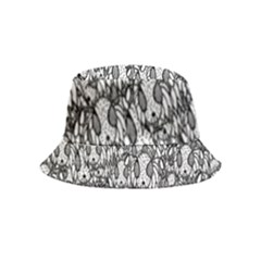 Sketchy Monster Insect Drawing Motif Pattern Inside Out Bucket Hat (kids) by dflcprintsclothing