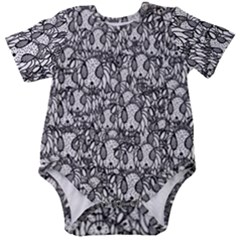 Sketchy Monster Insect Drawing Motif Pattern Baby Short Sleeve Onesie Bodysuit by dflcprintsclothing