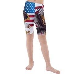 American-eagle- Clip-art Kids  Mid Length Swim Shorts by Jancukart